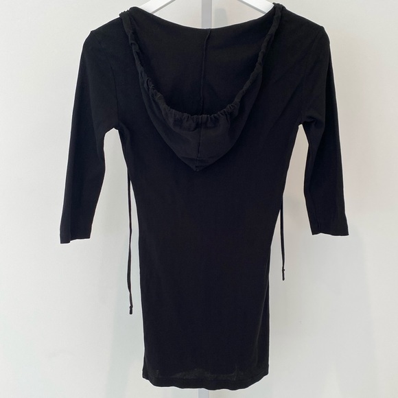 STEPHANIE B BLACK HOODIE LONG SLEEVE T-SHIRT SMALL - Picture 2 of 8